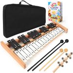 lotmusic Glockenspiel Xylophone for Kids, 27 Note Instrument with Songbook