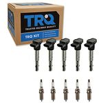 TRQ Ignition Coil & Iridium Spark Plug Kit Set for Volkswagen 2.5L L5 New