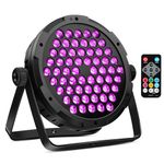 60 LED Par Light DMX - 90W RGB Stage Par Light Remote Control Sound Activated Auto Play Uplights for Events Church Club Wedding Party Mobile Music Live DJ Show Entertainment Stage Lighting