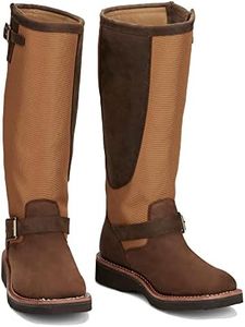 Chippewa Women's Cottonwood Hickory Brown Square Toe 17in Tall Snake Boot Brown 7.5 M