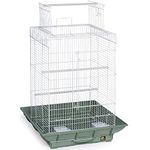 Prevue Hendryx SP851G/W Clean Life Play Top Cage, Green and White, 1/2"