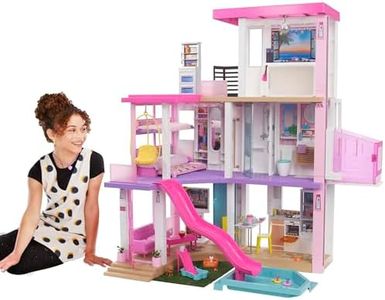 Barbie DreamHouse Dollhouse with 75+ Accessories and Wheelchair Accessible Elevator, 10 Play Areas, 3 Custom Light Settings & Music, GRG93