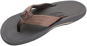 Rainbow Sandals Men's Mariner Orthopedic Rubber Foot Bed w/Arch Support, Dark Brown, Men's 9 D(M) US