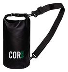 COR Surf Floating Waterproof Dry Bag 3L/5L/10L Roll Top Sack Keeps Gear Dry for Kayaking, Rafting, Boating, Swimming, Camping, Hiking, Beach, Fishing (5L, Black)