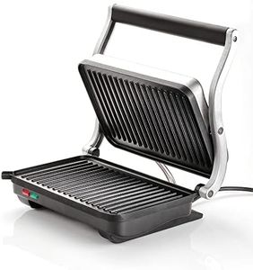 Judge Panini Press Grill, Sandwich Toaster and Toastie Maker, Indoor Health Grill with Floating Hinges and Easy Clean Non-Stick Griddle Plates, Removable Drip Tray, 1000W