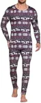 Ekouaer Mens Christmas Pajamass Thermal Underwear Comfy Soft Long Johns Base Layer Set Cold Weather Warm Top and Bottom