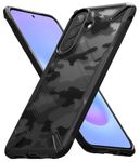 Ringke Fusion-X for Samsung Galaxy A57 [Heavy Duty X-Bumper] Rugged Shockproof Protective Case Back Cover with Non-Slip Side Grip - Camo Black