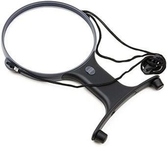 Carson Optical MagniShine LED Lighted 2x Power Hands-Free Magnifier (HF-66) , Black
