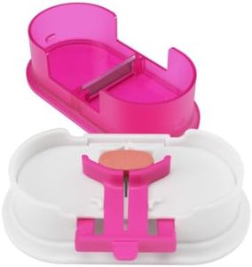 EQUADOSE Precision Pill Splitter with Centering Guide, Dual Stainless-Steel Blades for Small & Large Tablets, Accurate Halves & Quarters for Medication, Vitamins and Pet Pills, Pink