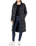 Amazon Essentials Women's Lightweight Water-Resistant Long Cocoon Puffer Winter Coat, Black, XS