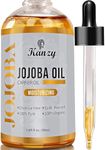 Kanzy Jojoba Oil Organic Cold Pressed 100% Pure, 50 ml Unrefined Carrier Oil for Skin, Hair and Nails, Perfect for Women & Men