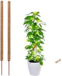 2 PCS 48 Inch Moss Pole, Coir Pole, Bendable Coco Coir Plant Poles, Plant Support Stakes for Monstera, Plant Sticks for Climbing Plants