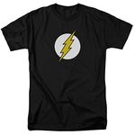 DC Comics Flash Logo Mens Short Sleeve Shirt X-Large Black