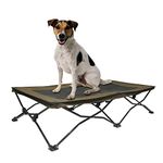 YEP HHO 54 Inches Long Elevated Folding Pet Bed Cot Travel Portable Breathable Cooling Textilene Mesh Sleeping Dog Bed(54 inch（Pack of 1）, Coffee)