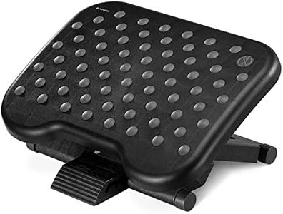 Navaris Footrest for Under Desk - Adjustable Ergonomic Foot Rest with 0-25 Degree Tilt for Better Posture at Office, Computer, Work, Table
