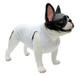 Lovelonglong 2019 Summer Pet Clothing, Dog Clothes Blank T-Shirts Ribbed Tanks Top Thread Vests for Large Medium Small Dogs 100% Cotton White S