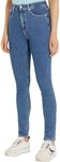 Calvin Klein Jeans Women Jeans High Rise Skinny Fit, Blue (Denim Medium), 34W/32L