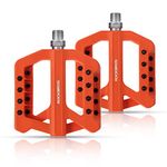 ROCKBROS Mountain Bike Pedals MTB Pedals Lightweight Nylon Fiber Bicycle Platform Pedals Nylon Fiber Bicycle Platform Pedals BMX MTB 9/16"