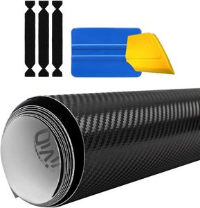 VViViD Black Carbon Fiber Automotive Vinyl Wrap Film w/ 3M Toolkit (1.5ft x 5ft)