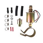 MIDIYA E8012S GA8012S High Pressure (5-9PSI Universal 12V Heavy Duty Gas Diesel in-Line in-Tank Electric Fuel Pump with Installation Kit Metal Solid Petro Gasoline or Diesel Engine …