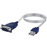 SABRENT Serial Cable to USB 2.0 (9 Pin) DB 9 RS232 Converter, Prolific Chipset, HEXNUTS, [Windows 11/10/8.1/8/7/VISTA/XP, Mac OS X 10.6 and Above] 0.85 m (CB-DB9P)