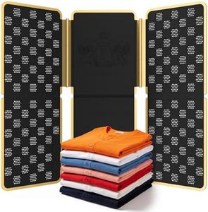 BoxLegend Shirt Folder V7 Metal for Wear Resistance Clothes Folding Board Storage Tshirt Folder Board Metal Edging and Joints Laundry Folding Board Black