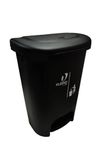 Cello Kleeno Plastic Pedal Garbage Dustbin 50 Ltr, Black