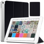 DuraSafe Cases iPad Mini 5 7.9 Inch 2019 [ Mini 5th Gen ] A2133 A2124 A2126 A2125 MUQY2HN/A MUQW2HN/A MUQX2HN/A MUU62HN/A Trifold Hard Smart PC Translucent Back Cover - Black