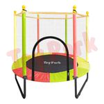 Toy Park 55 inch Jumping Trampoline for Kids with Safety Enclosure net & Spring Cover, Indoor & Outdoor Bouncy, Weight Handling Capacity 80 Kgs (Multi Color)