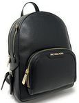 Michael Kors Jaycee Backpack Black Medium Leather, Black (392104)