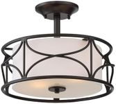 DESIGNERS FOUNTAIN Avara 2-Light Semi Flush Mount Ceiling Light, Oil Rubbed Bronze, 88611-ORB