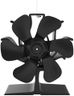 TITECK Log Burner Fan Stove Fan, 6 Blades Mini Heat Powered for Wood Burning Stove, Silent Operation, Efficient Heat Distribution for/Log Burner/Fireplace Accessories