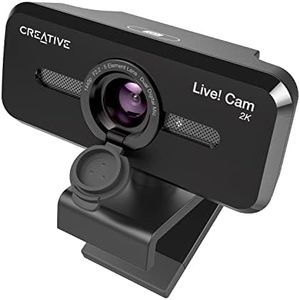 CREATIVE Live! Cam Sync V3 2K QHD USB Webcam with 4X Digital Zoom and Microphones, 1080p HD, Up to 95° Field of View, Lens Cover, for PC Mac