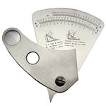 RIVERWELD Fan-shaped Welding Gauge Sector weld Gage Checks Angle of Weldments Crevasse & Weld Width Height Weld Measures Size Range from 0 to 20mm