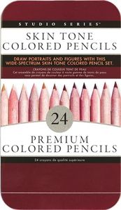 Skin Tone Colored Pencils (24 soft core, high pigment pencils for skin tones and faces)