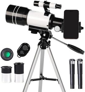 Telescope for Kids Beginners, Telescope for Kids 8-12, High Power 70mm Aperture 300mm Focal Length Astronomical Scope with Wireless Remote