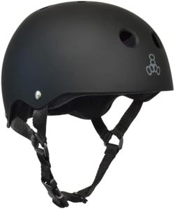 Triple Eight Sweatsaver Liner Skateboarding Helmet, All Black Rubber, X-Large