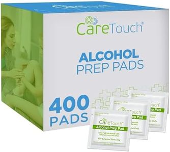 Care Touch Alcohol Wipes Individually Wrapped - Alcohol Prep Pads with 70% Isopropyl Alcohol, Great for Home, Medical & First Aid Kits - Sterilized, Antiseptic 2-Ply Alcohol Swabs - 400 Count Pads
