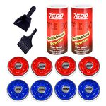 ZGDQ 2 Pack Shuffleboard Wax Powder Set with Shuffleboard Pucks, (53mm) Shuffleboard Table Pucks with Shuffleboard Wax High Speed and Mini Brush Set