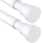 2 Pack White Tension Curtain Rod fo