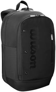 WILSON Noir Tour Tennis Backpack - Holds up to 2 Rackets, Black