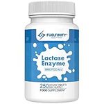 Efficient Lactase Tablets - 250 Days Supply - Lactose Intolerance Tablets 9000 FCC ALU High Strength - Aids in Lactose Digestion - FuelFinity® Excellent Manufacturing Standards (1 Pack)