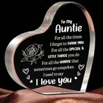 Auntie Gifts, Christmas Birthday Gifts for Auntie, Auntie Birthday Gifts - Personalised Acrylic Plaque Keepsake - Best Auntie Gifts from Nephew Niece, Auntie Christmas Gifts, Aunt Christmas Gifts