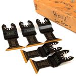 Acroma 5-Piece Universal Oscillating Multitool Blades, Black Oxide Titanium Coated with 8% Cobalt M42 High-Speed Steel Bi-Metal, Ideal for Plunge/Flush Cut on Multi-Materials