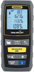 General Tools TS01 100’ Laser Measure, Bluetooth Connected, Calculates Area, Distance and Volume, Real-Time Measuring