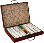 Blissbuilt Classic Mahjong Game Set,Retro Mahjong,Mahjong Set With Box,Chinese Traditional Mahjong Set,Ideal Board Game,Antique Mahjong，for Party Family Game