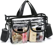 LYF5STAR Transparent Light Weight Women's Shoulder Handbag | Suitable for Makeup Organizer, Cosmetic Bag, Toiletry, Travel and Office | Transparent and Handy Cosmetic Organizer