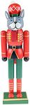 Clever Creations Soldier Dog 12 Inch Traditional Wooden Nutcracker, Festive Christmas Décor for Shelves and Tables