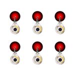 6PCS Fishing Lure Lights,Underwater LED Lure Light Flash Lamp Fishing Lamps Fisheye Design for Boat Sea Ice Fishing