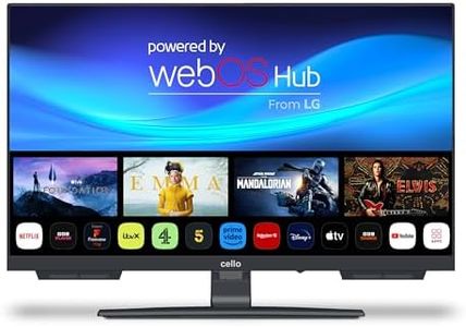 Cello 24 inch Smart Frameless HD Ready 720p TV C2424WSH, Mains Powered, WebOS by LG, Freeview Play, FreeSat, Bluetooth, Pitch Perfect Speakers, UK Made, Ideal for Kitchen, Bedroom or Small Spaces